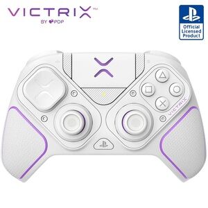 Vietri White and Purple Gaming Controller